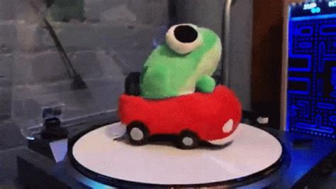 Frog Plush GIF - Frog Plush Frog In Car - Discover & Share GIFs