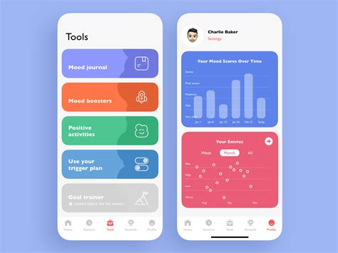 Mental Health App | Health app design, Android app design, Health app