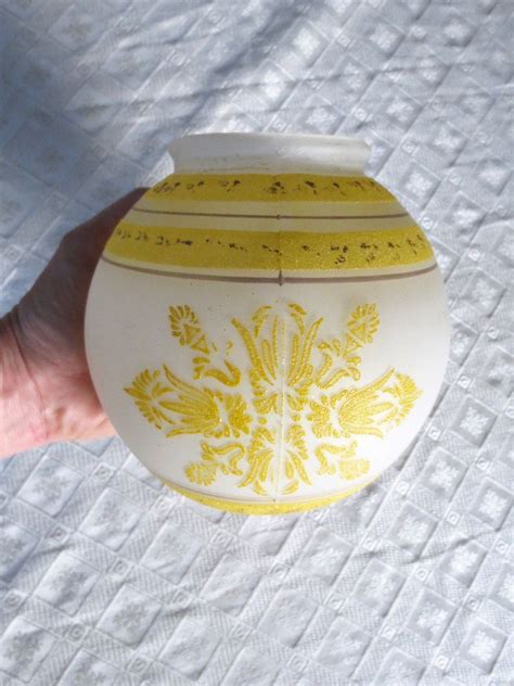 Retro 1960s Yellow Glass Ceiling Globe Vintage 60s 70s Lighting GLOBE Hanging… | Vintage ...