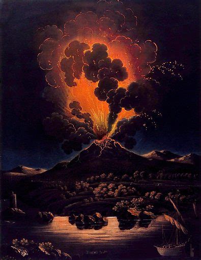 Eruption of Mount Etna at night free public domain image | Look and Learn