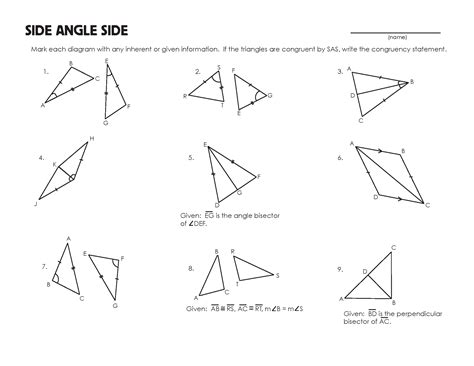 Congruent Triangles Worksheet | Geometry worksheets, Congruent ...