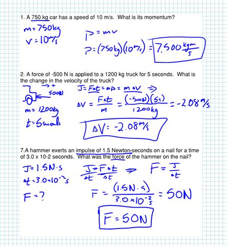 Momentum Impulse Theorem - Regents Physics