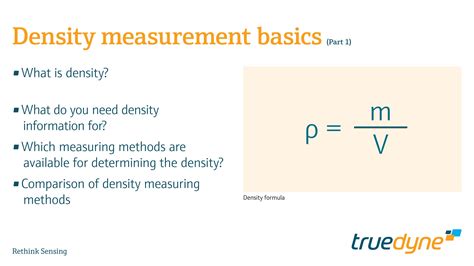 Density measurement basics – part 1 | TrueDyne Sensors AG