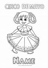 Traditional Mexican Clothing Coloring Pages sketch template
