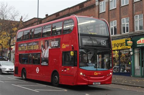 Route 151 (1984-): Wallington to Worcester Park Station - Lawrence ...