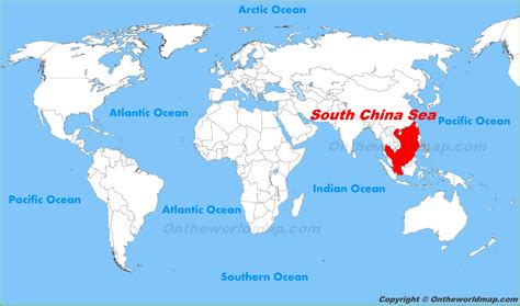 South China Sea location on the World Map - Ontheworldmap.com