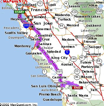 Hwy 101 California Map - Desiri Gwendolin