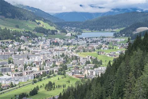 Panorama View Of Davos, Switzerland Stock Photo - Image of rural, davos: 168653480