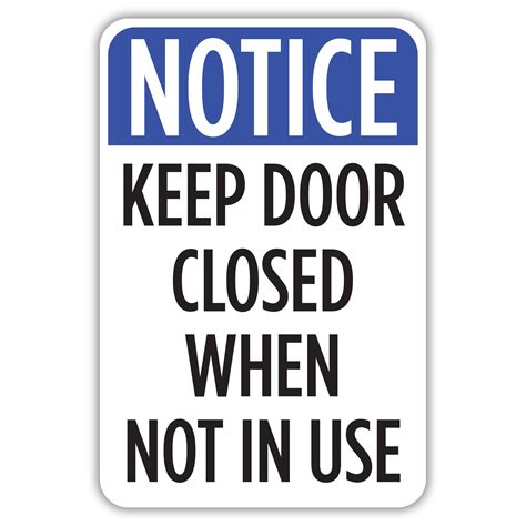 Keep Door Closed Sign Printable