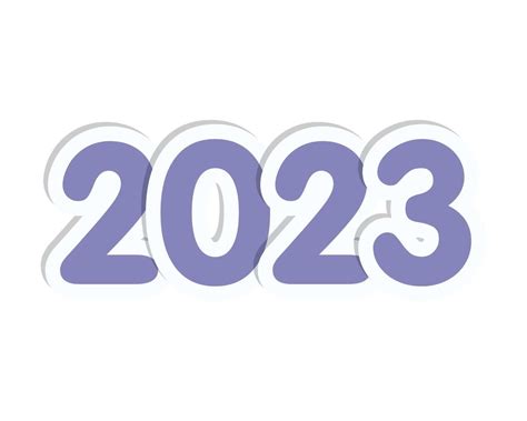 New Year 2023 sticker numbers, isolated, white background. 7679298 ...