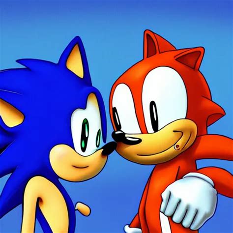 romantic relationship between sonic and tails, high | Stable Diffusion