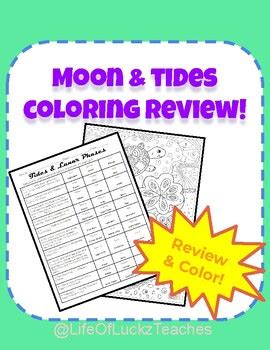 Tides & Lunar Phases Coloring Review by LifeOfLuckz | TPT