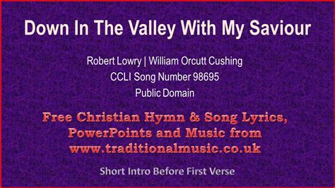 Down In The Valley With My Saviour(viola section) - Hymn Lyrics & Music Chords - Chordify