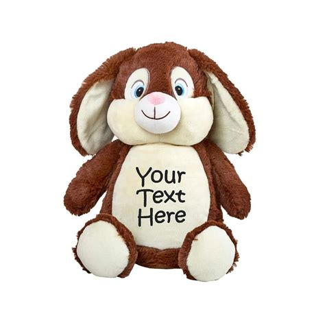 Embroidered Personalized Stuffed Animals Plush Toys With Zipper And ...