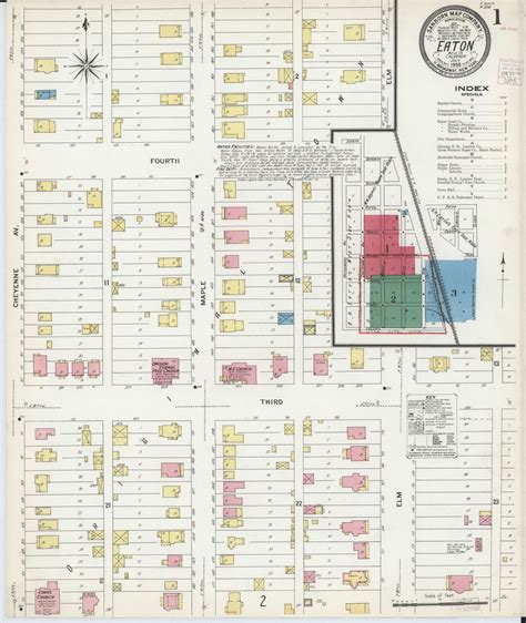 Eaton, Colorado 1908 - Old Map Colorado Fire Insurance Index - OLD MAPS