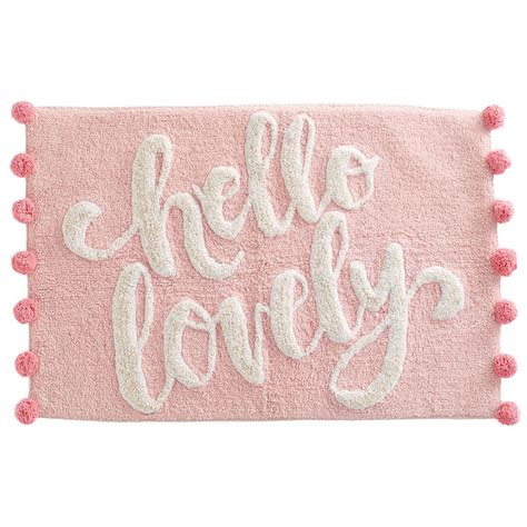 Simple By Design Hello Lovely Bath Rug | Girl bathroom decor, Pink ...