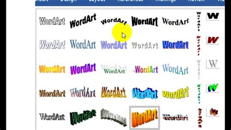 How to insert Old WordArt Style in new version of Ms.Word - YouTube