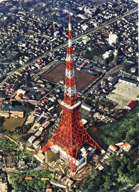 Tokyo Tower, from Ginza, c. 1960. | Old Tokyo