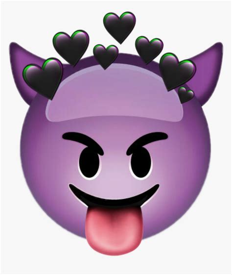 #emoji #evil #edit #tumblr #evilemoji #demon #heartcrown - Purple Devil ...