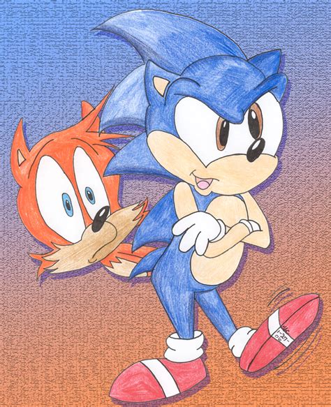 AoSth-Sonic and Tails pose by spongefox on DeviantArt