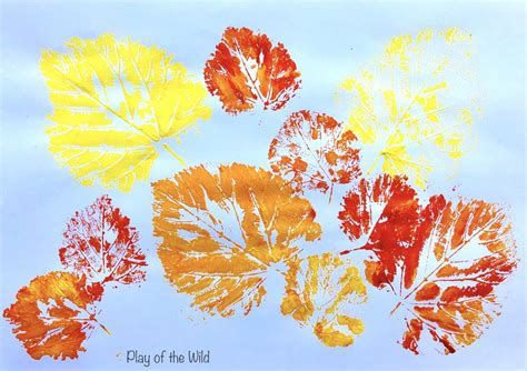 Leaf Printing- Autumn Leaf Art for Children – Play of the Wild