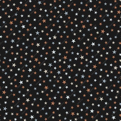 Premium Vector | Seamless pattern with stars and black background