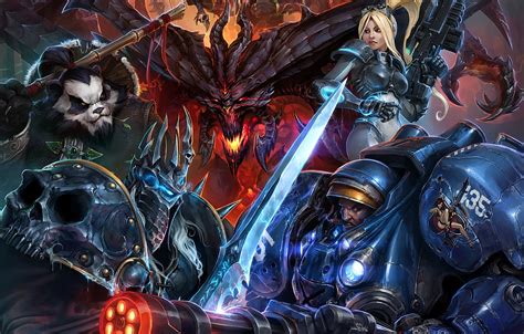 Wallpaper Warcraft, Starcraft, Diablo, Blizzard Entertainment, heroes ...