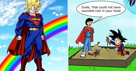 20 Goku Vs. Superman Comics That Are Too Hilarious For Words