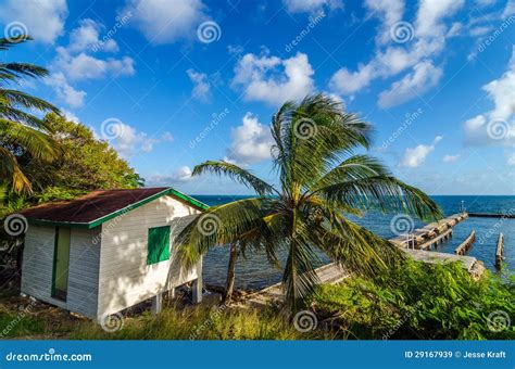 Beach Shack and Sea stock image. Image of travel, providencia - 29167939