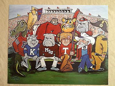 20x16 Print of "Ten Original SEC Mascots, circa 1969" | eBay