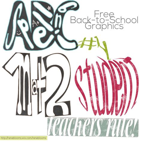 Back to School Graphics and Clip Art | Free word art, Clip art, Graphic