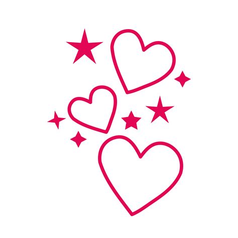 feliz dia de san valentin corazones con estrellas 2651856 Vector en ...