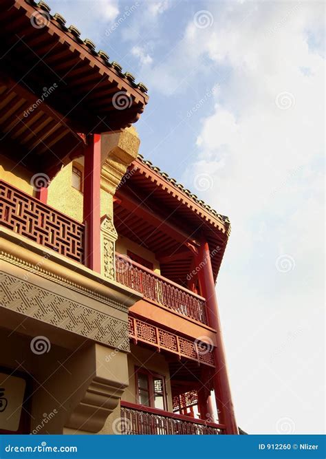 Balcony in China stock photo. Image of vertical, space - 912260