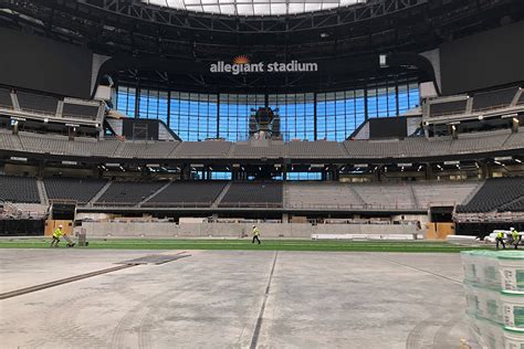 UNLV artificial turf installation begins at Allegiant Stadium | Allegiant Stadium | Business