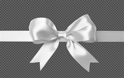 Free PSD | Photo of white satin bow for wrapping isolated on ...