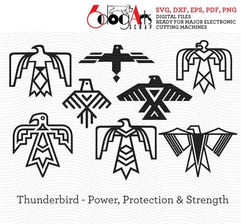 Native American Thunderbird Digital Files Svg Dxf Eps Png Silhouette ...