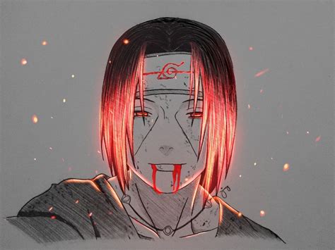 Uchiha Itachi - Naruto | Glowing art, Anime canvas art, Anime