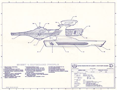 Star Trek Blueprints: General Plans U.S.S. Avenger Class NCC-1860