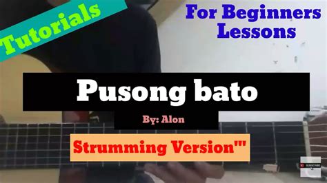 Pusong bato |by: alon |full song tutorials| Easy chords for beginners ...