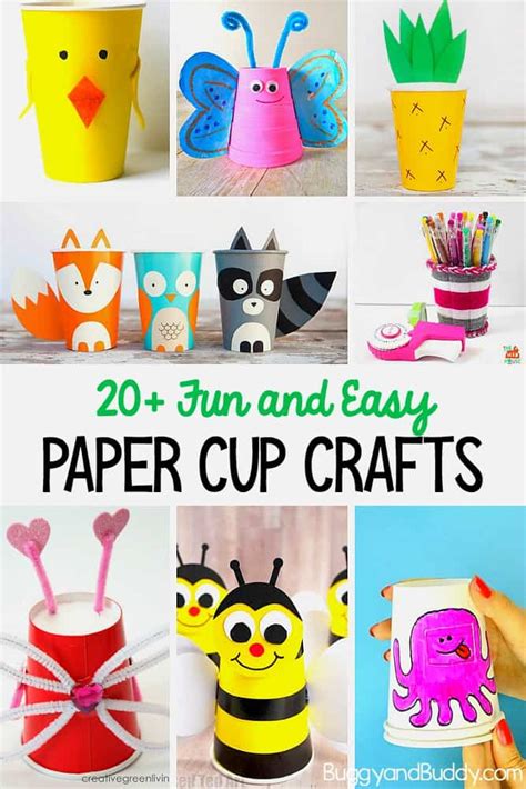 20+ Cup Crafts for Kids - Buggy and Buddy