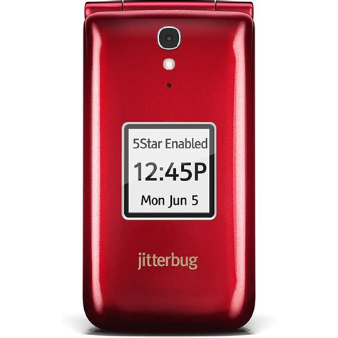 Jitterbug NJB6----C1819IGRC Flip Easy-to-Use Cell Phone for Seniors by GreatCall - Red