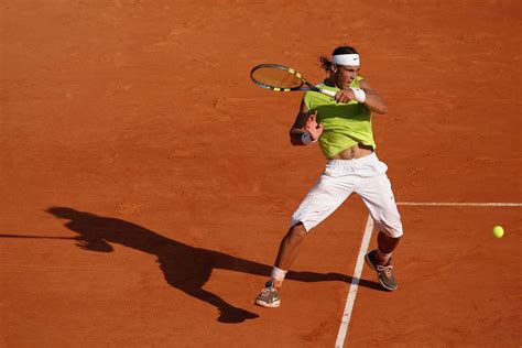 Rafael Nadal hits a forehand during the 2006 Monte Carlo final. - Getty ...