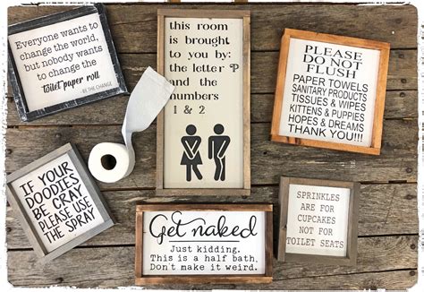 BATHROOM SIGNS – The Crafty Nest DIY