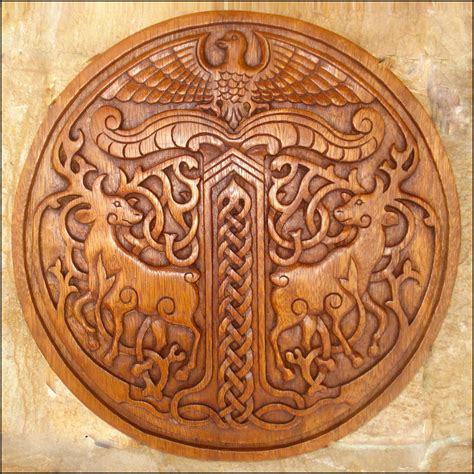 VM-02 Viking Deer and Eagle Plaque - Celtic, Viking and Lamp Woodcraft Carvings | Celtic art ...