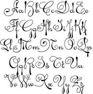 Cute Girly Fonts Alphabet