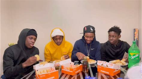 Popeyes biscuit challenge || loser gets extreme punishment!! - YouTube