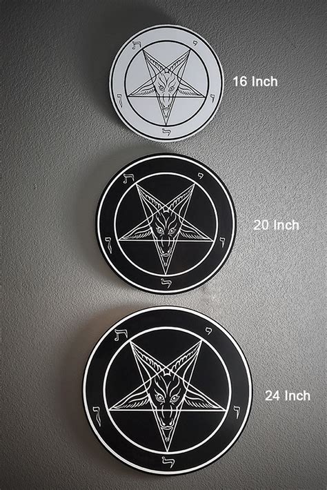 Round Baphomet HD Metal Ritual Plaque – Satanme