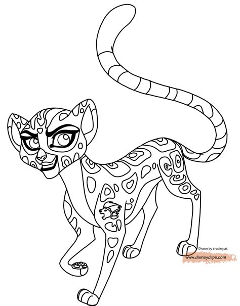 Gambar Lion Guard Coloring Pages Disney Book Fuli Cheetah di Rebanas - Rebanas