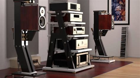 Floor Speaker Stands - Foter | Audio room, Speaker stands, Audiophile room