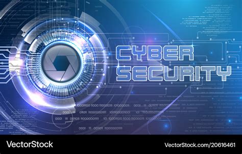 Cyber security theme with futuristic eye Vector Image